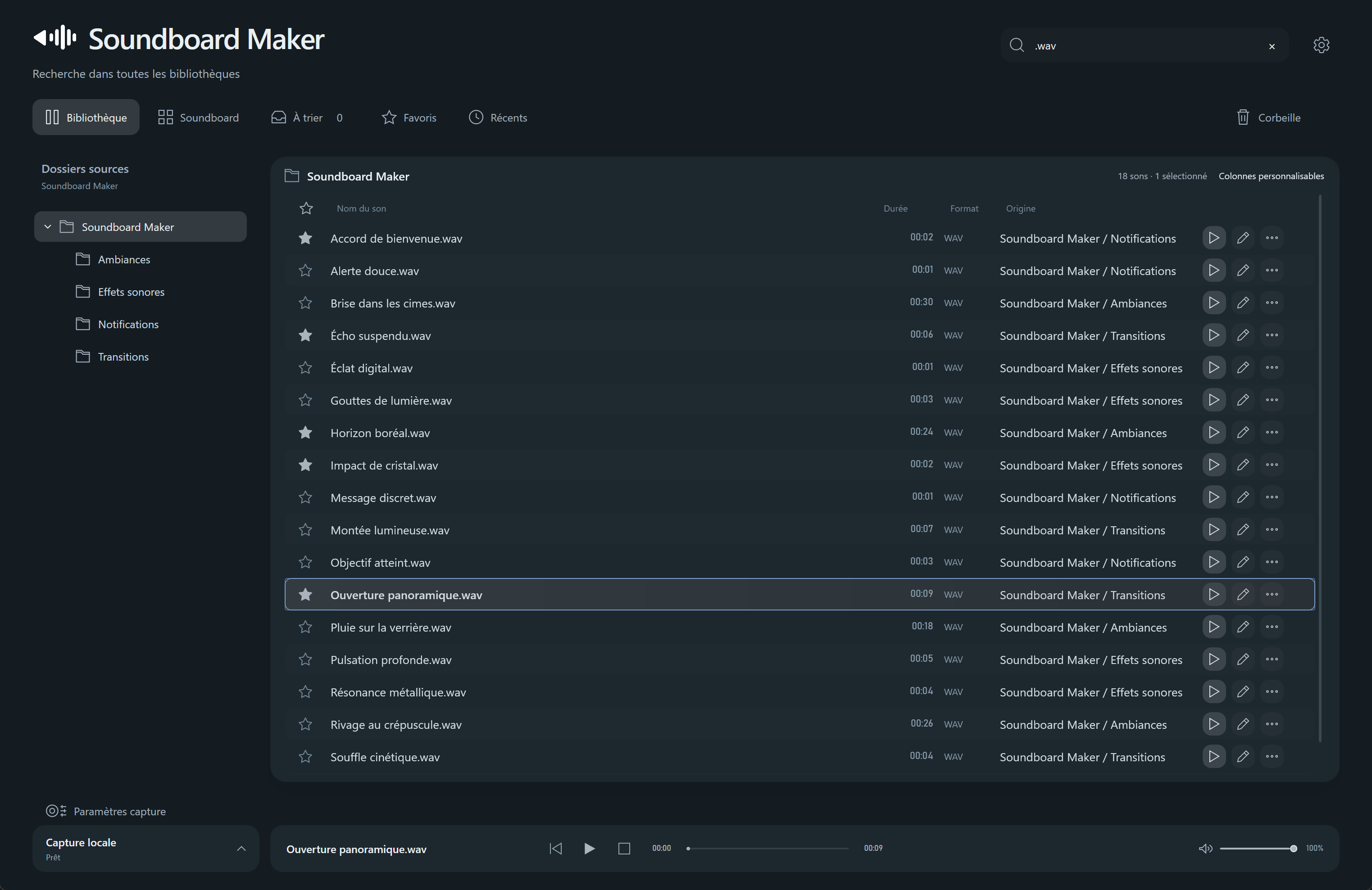 Capture réelle Soundboard Maker